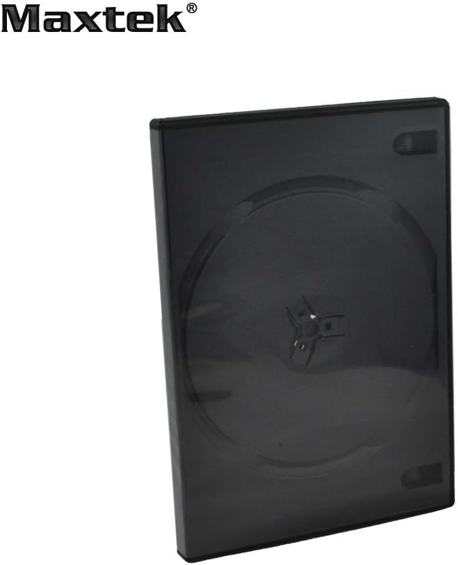 Maxtek 14mm Black Standard Double Capacity DVD Case and Outter Clear Sleeve 100 Pieces Pack - Image 2