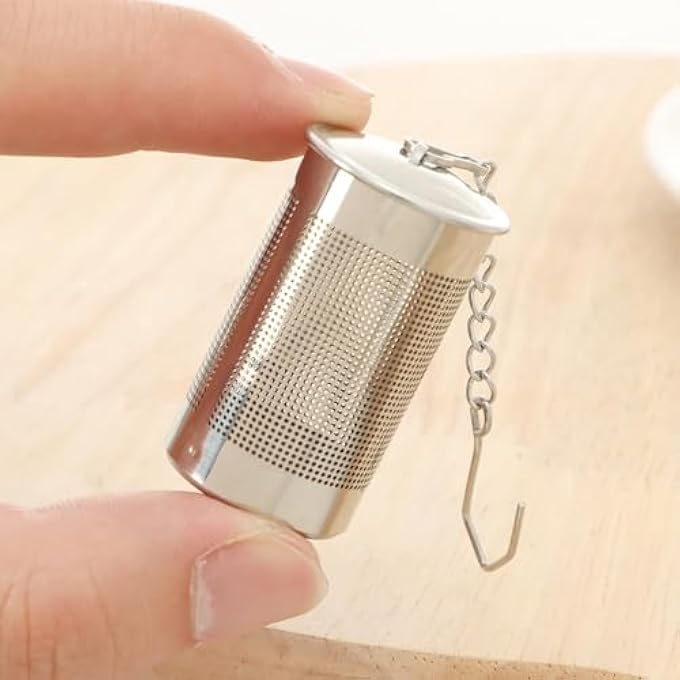 WUZIA 157Inch Stainless Steel Tea Infuser With Fine Mesh Filter Buckle Design With 256 Inch Chain Universal Fit For Most Teapots And Cups - Image 5