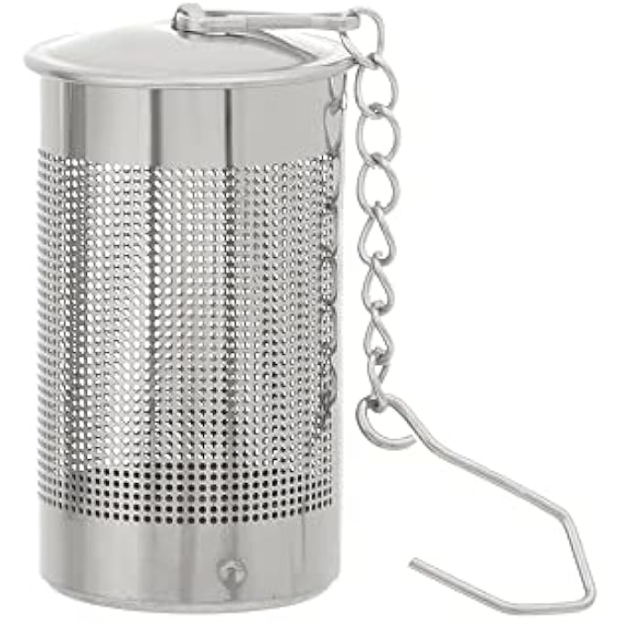 WUZIA 157Inch Stainless Steel Tea Infuser With Fine Mesh Filter Buckle Design With 256 Inch Chain Universal Fit For Most Teapots And Cups - Image 2
