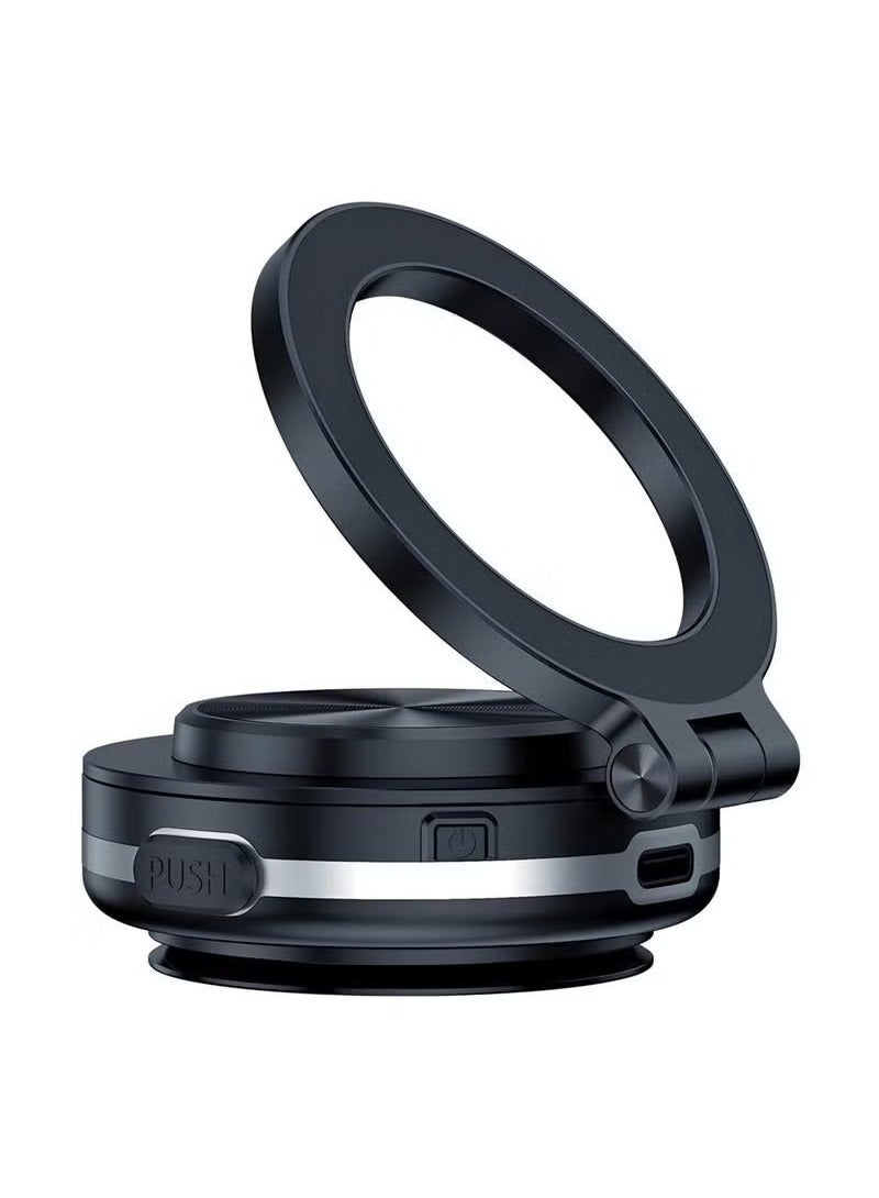 TIGER Magnetic Vacuum Suction Car Phone Holder Mount C1 (Black) – 360° Rotating Universal Magnetic Mount with Industrial‑Strength Vacuum Suction Base for Car Windshield, Dashboard, Kitchen Counter, Mirror, Gym Equipment & Shower Tiles – Works with All iPhone & Android Smartphones - Image 1