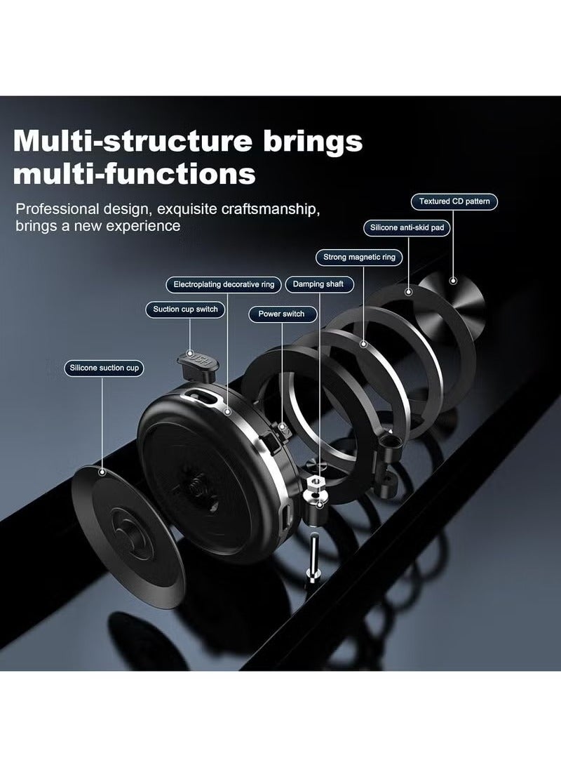 TIGER Magnetic Vacuum Suction Car Phone Holder Mount C1 (Black) – 360° Rotating Universal Magnetic Mount with Industrial‑Strength Vacuum Suction Base for Car Windshield, Dashboard, Kitchen Counter, Mirror, Gym Equipment & Shower Tiles – Works with All iPhone & Android Smartphones - Image 4