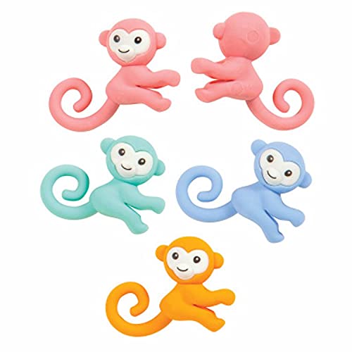 pmw - Cutest Monkey Look Different Colour Erasers Non - Toxic Eraser - Pack of 3 - Image 2