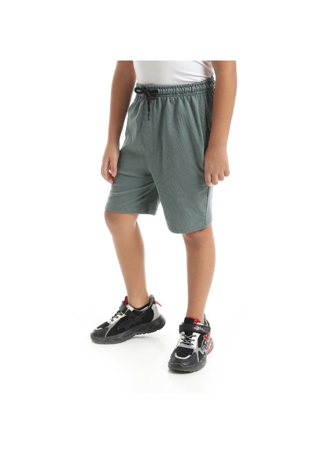Andora A Stylish Trend With Sided Pockets Olive Short_Green - Image 3