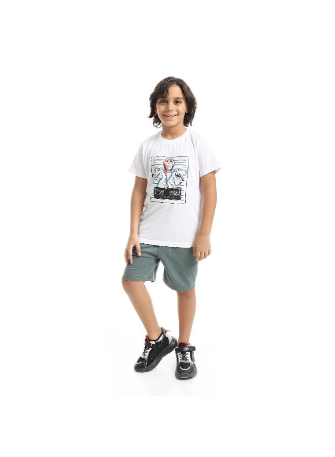 Andora A Stylish Trend With Sided Pockets Olive Short_Green - Image 5
