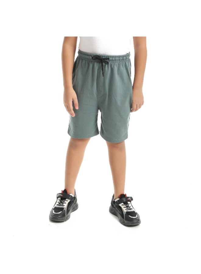 Andora A Stylish Trend With Sided Pockets Olive Short_Green - Image 1