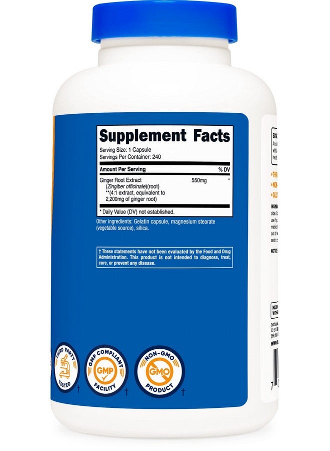Nutricost Ginger Root Extract 550Mg 240 Capsules - Image 5