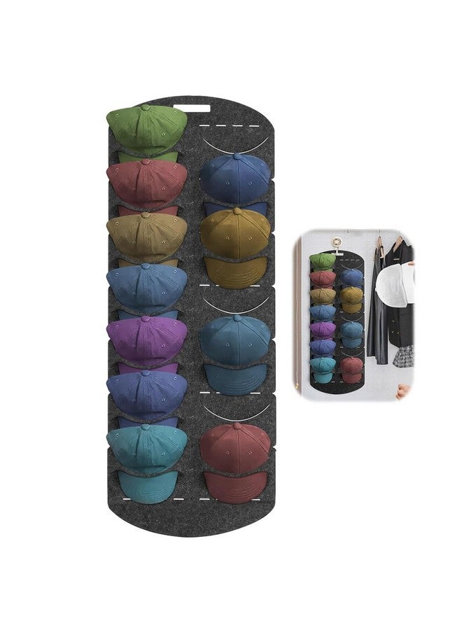 HASTHIP HASTHIP® Hat Organizer for Baseball Caps, 14 Pocket Over The Door Hat Storage Closet Holder Hanger Wall Hat Organizer for Door, Closet, Bedroom,  - Image 1