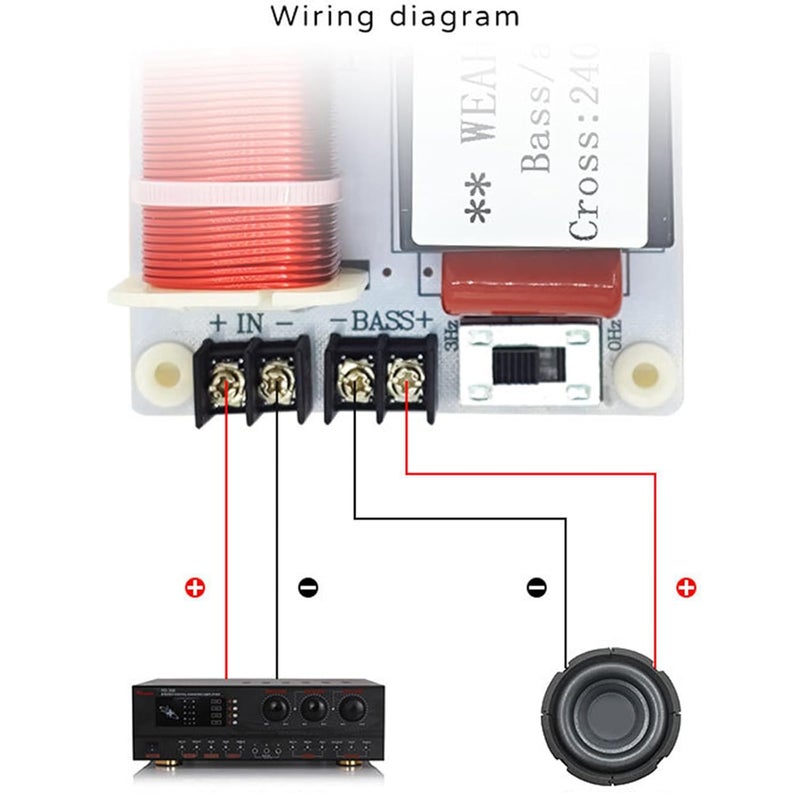 2 Way 4000W Crossover Filter Board Frequency Divider Module For Subwoofer Speaker - Image 3
