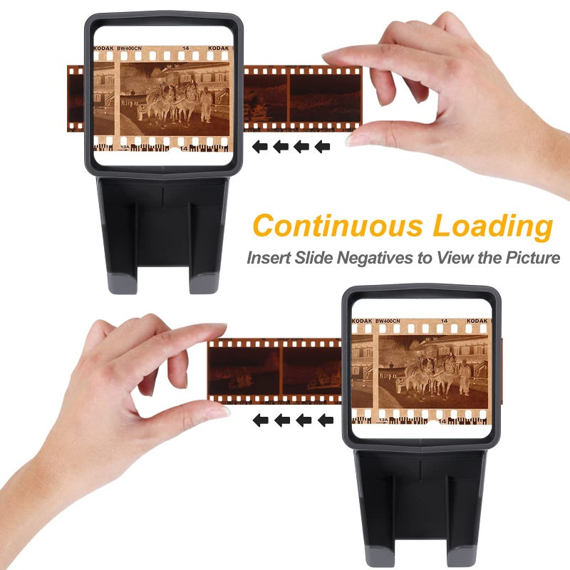 DGODRT 35mm Slide Viewer, Film Negative and Slide Viewer with 3X Magnification and LED Lighted Illuminated Viewing, USB Powered  - Image 5