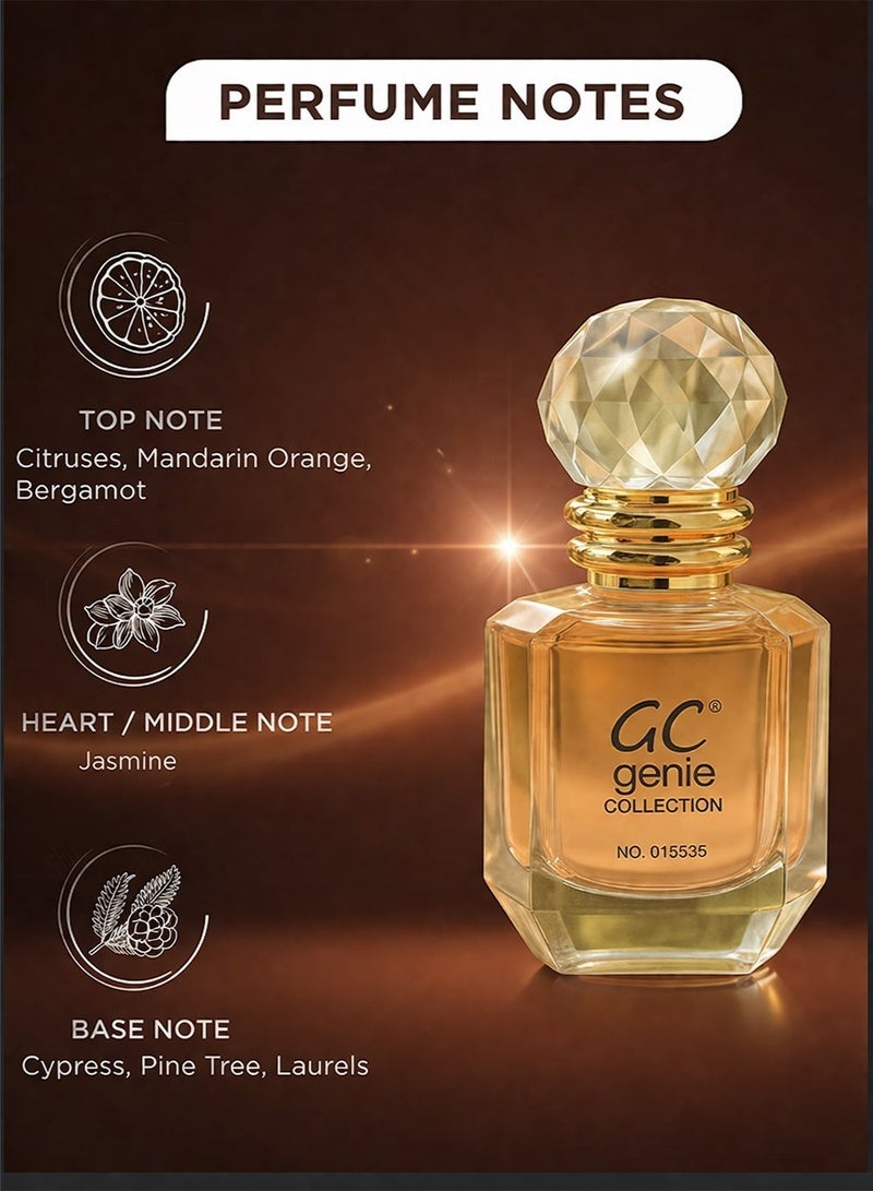 Genie Collection GC Paradise Long Lasting Women’s Perfume | No. 5535 EDP Perfume | Citrus, Jasmine & Woody Blend, 25ml - Image 2