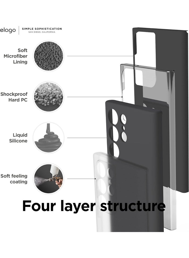 MUDISO Samsung Galaxy S23 Ultra Phone Case Liquid Silicone Slim Thin Soft Rubber Case Plain Smooth Gel Cover for Samsung Galaxy S23 Ultra 6.8-inch - Image 3