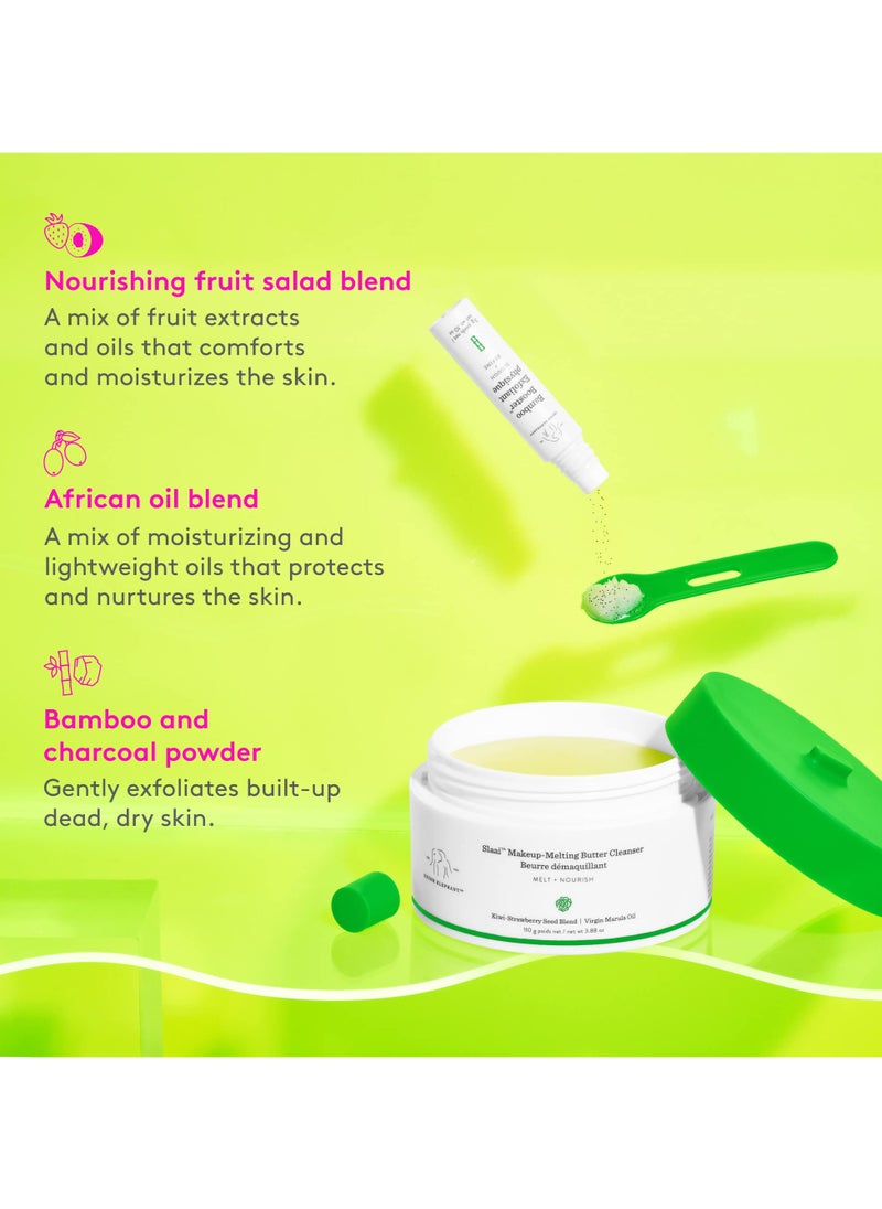 DRUNK ELEPHANT - Drunk Elephant Slaai Makeup-Melting Butter Cleanser And Bamboo Booster White 110+3Grams - Image 1