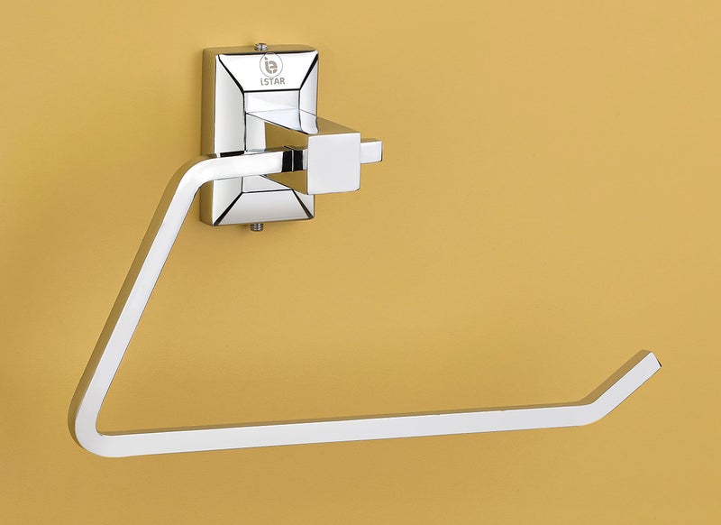 iSTAR Stainless Steel Solid Bar Heavy Napkin Ring/Towel Ring/Napkin Holder/Towel Hanger/Bathroom Accessories (Chrome) - Pack of 1 - Image 2