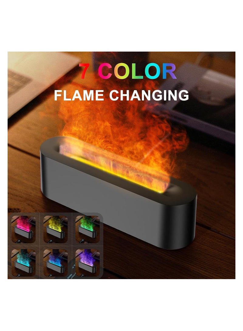 SOLARAE Colorful Flame Fire Diffuser Humidifier, 7 Colors Changing Oil Diffuser, Ultra-Quiet Aroma Essential Oils Aromatherapy Diffusers for Home, Office, A Large Room Yoga, A Bedroom(Waterless Auto Off) - Image 4