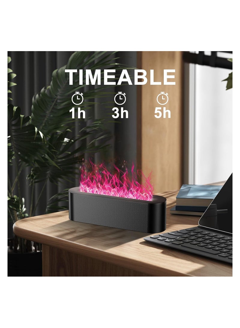 SOLARAE Colorful Flame Fire Diffuser Humidifier, 7 Colors Changing Oil Diffuser, Ultra-Quiet Aroma Essential Oils Aromatherapy Diffusers for Home, Office, A Large Room Yoga, A Bedroom(Waterless Auto Off) - Image 3