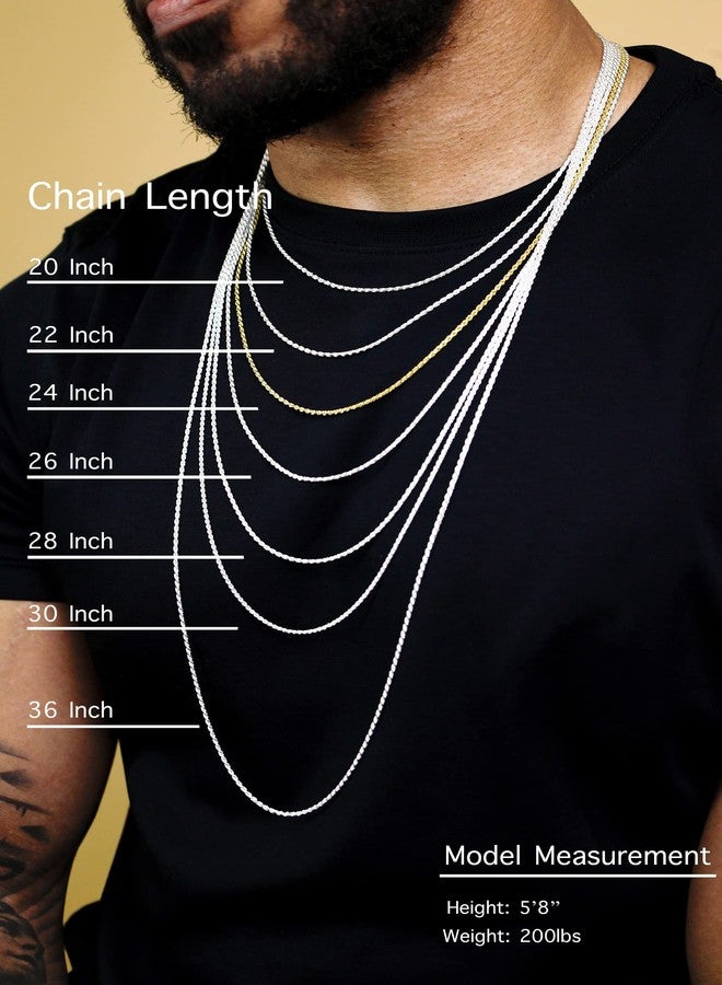 Sac Silver Sterling Silver Diamond-Cut Rope Chain 1.5mm Solid 925 Italy New Bracelet 15" - Image 4
