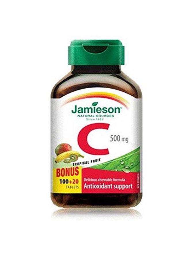 Jamieson Vitamin C Tropical 120 Chewables 