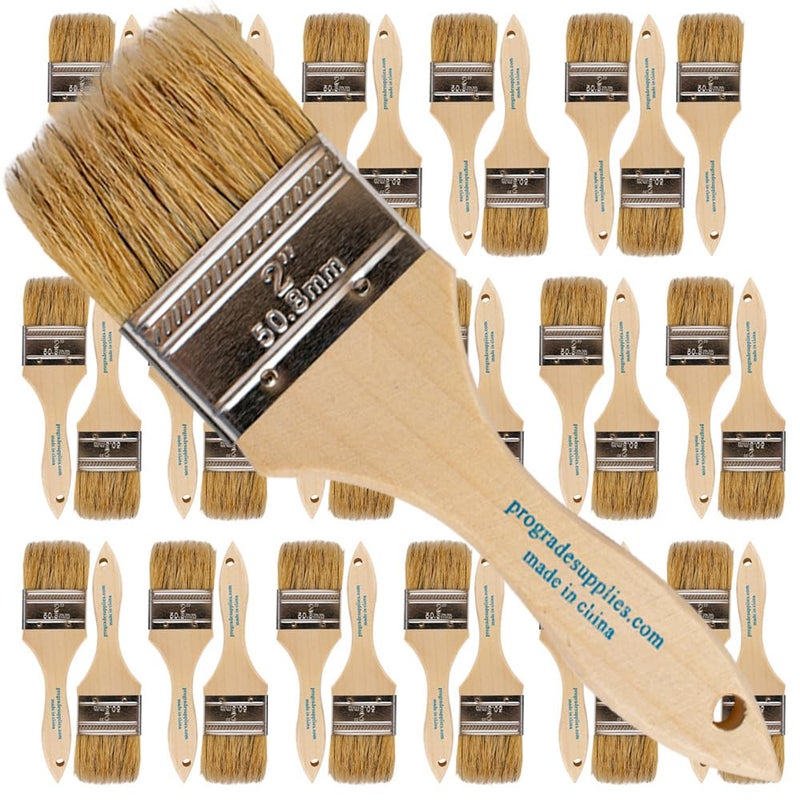 Pro Grade Chip Paint Brushes 36Pack 2 Inch Chip Brush for Paints Stains Varnishes Glues Gesso