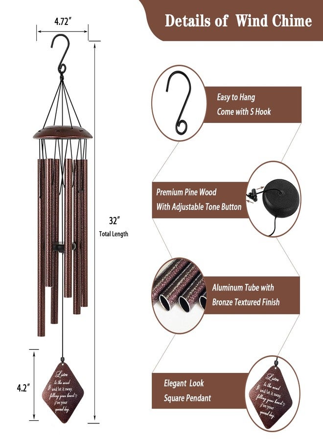 Doopeer 60th Birthday Gifts for Women, 32” Wind Chimes 60th Birthday Gifts, 60 Year Old Birthday Gifts for Her Mom Sister Wife Grandma, Happy 60th Birthday Gifts, Unique 60th Birthday Decorations - Image 5
