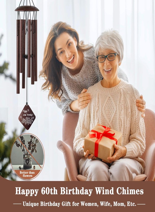 Doopeer 60th Birthday Gifts for Women, 32” Wind Chimes 60th Birthday Gifts, 60 Year Old Birthday Gifts for Her Mom Sister Wife Grandma, Happy 60th Birthday Gifts, Unique 60th Birthday Decorations - Image 2