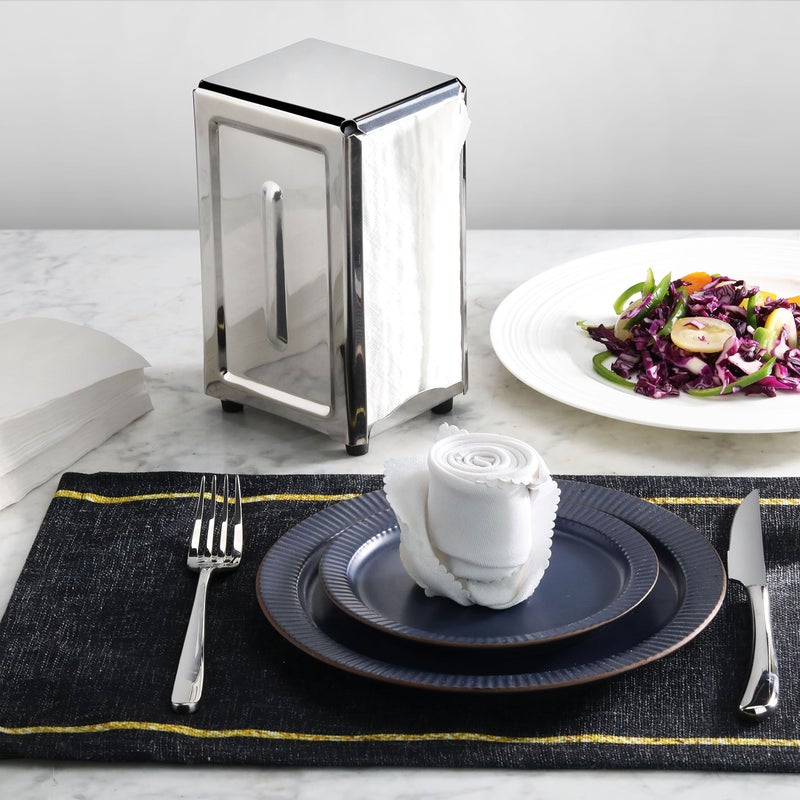 New Star Foodservice 24074 Stainless Steel Tall Napkin Dispenser, 3.875 by 4.75 by 7.5-Inch - Image 3