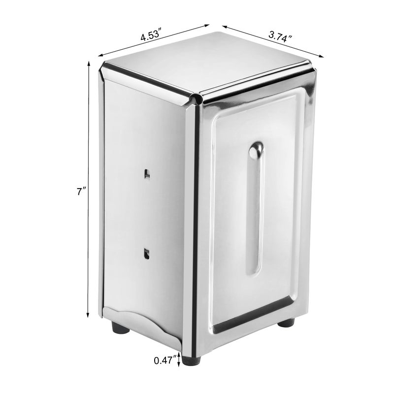 New Star Foodservice 24074 Stainless Steel Tall Napkin Dispenser, 3.875 by 4.75 by 7.5-Inch - Image 2