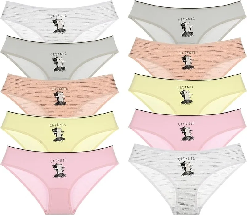 دونيلا 10-Piece Colorful Printed Girls' Panties - 51711181B