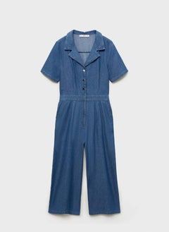 MANGO Short Sleeve Denim Jumpsuit  - Image 5