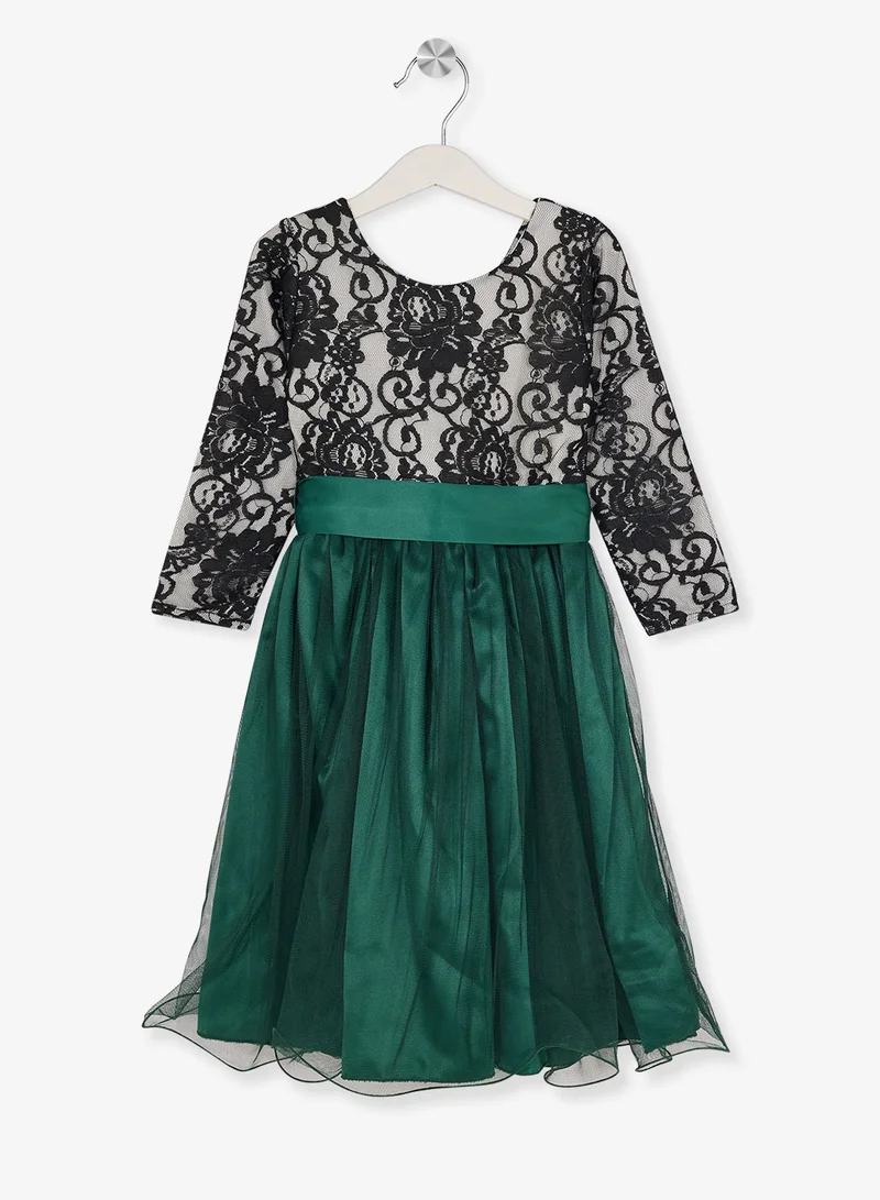 Little Golden Apple Little Lace Mesh Dress