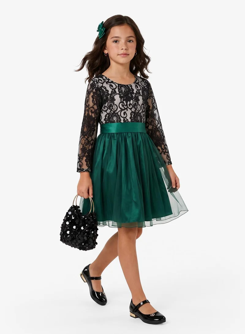 Little Golden Apple Little Lace Mesh Dress
