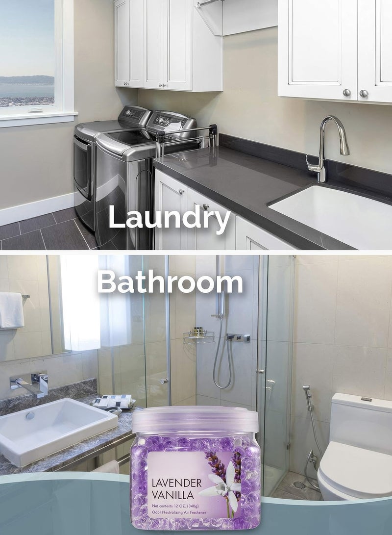 Lavender Air freshener with Odor Absorber Gel Beads Odor Control from bathrooms vehicles and pet areas made with essential oils and a lovely fragrance - Image 3