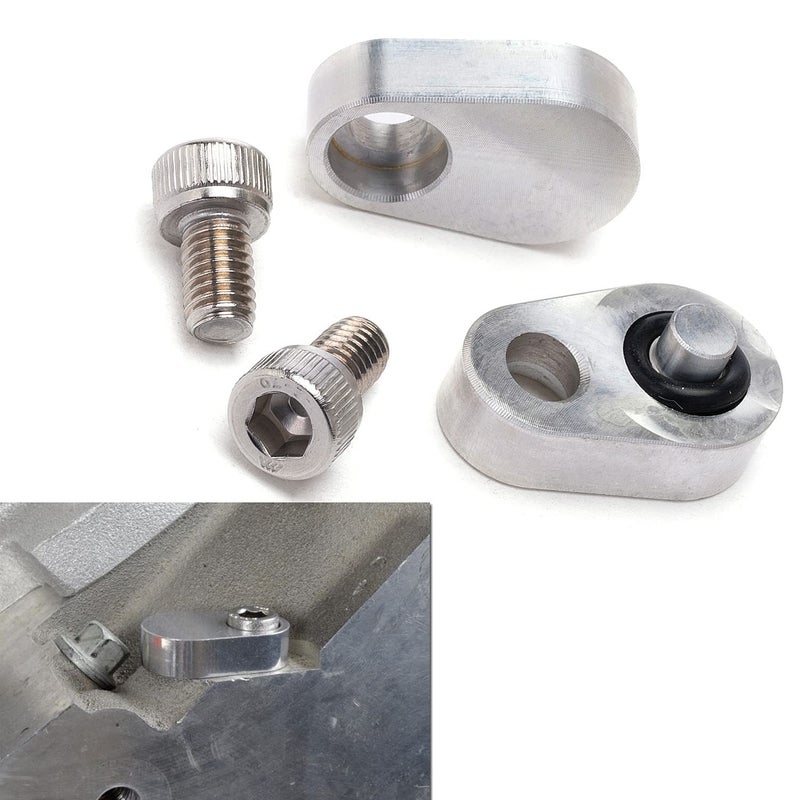 RJSPHH LS steam vent coolant crossover ls throttle body Bypass Cylinder Head Coolant System Air Blead Plug Plates billet Compatible With Chevy LSX LS1 LS3 LS2 LQ4 LQ9 LS6 L92 L99 L33 LR4 LM7 - Image 1