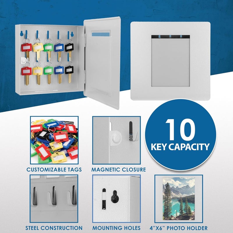 Barska CB13060 4X 6 Picture Wall Mount Photo Frame Key CabinetGrey 875 x 200 x 875 - Image 4