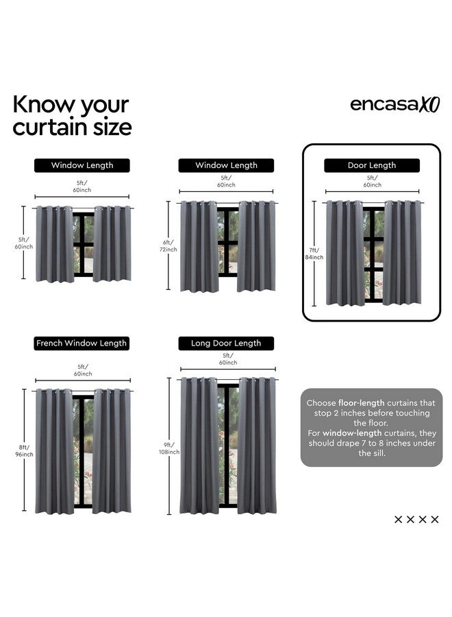 Encasa XO Encasa XO Window Curtain 7 ft Set of 2, Polyester Printed with Rod Pocket, Tie Back, Light-Filtering, Semi Sheer/Transparent Curtains- Kitchen, Bedroom, Living Room (140x213 cm), Dollar White - Image 5