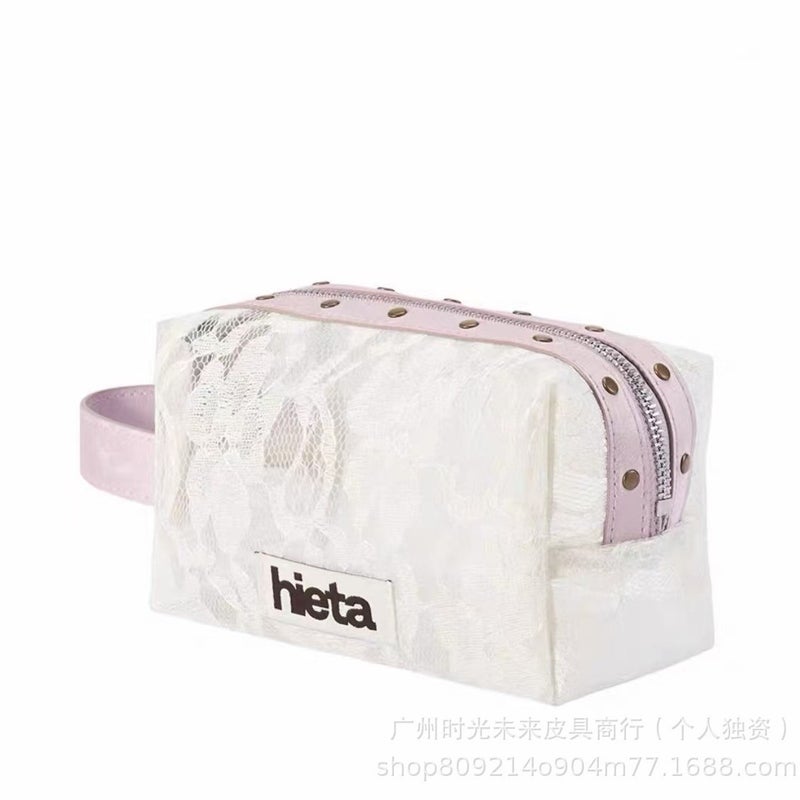 Hieta Lace Cosmetic Bag - White - Image 5