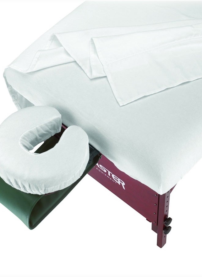 Master Massage - 3-Piece Flannel Sheet Set, Off White - Image 1