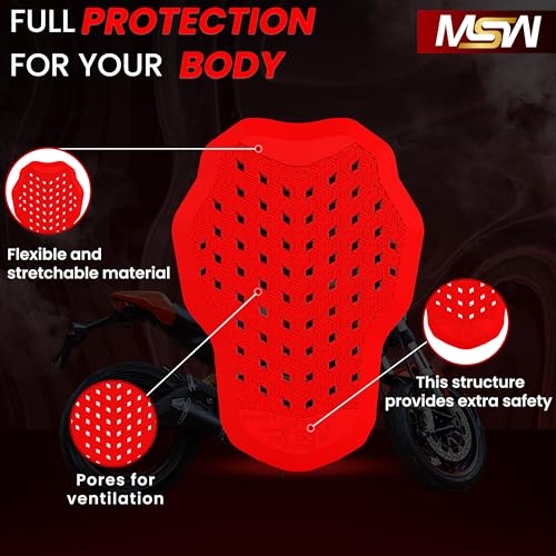 MOTOSTYLEWEAR CE Level 2 Approved Back Protector Pad – Motorcycle Jacket Replacement Protective Pad for Men & Women. - Image 4