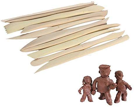 deziine DEZIINE10pcs Wood Wooden MUD Clay Modeling Tools Set Polymer Clay Tools Sculpting DIY Pottery Ceramics Tools Sculpture Sculpt  - Image 2