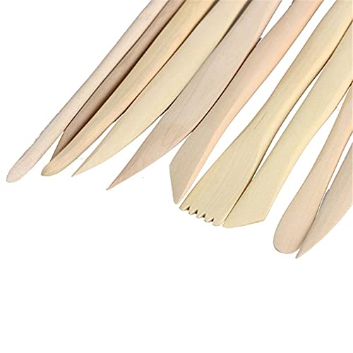 deziine DEZIINE10pcs Wood Wooden MUD Clay Modeling Tools Set Polymer Clay Tools Sculpting DIY Pottery Ceramics Tools Sculpture Sculpt  - Image 4