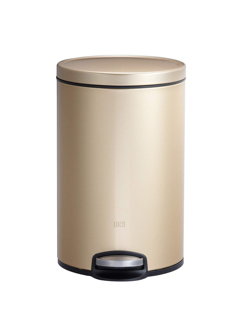 Obsessions Obsessions Fingerprint Resistant Round Step Dustbin with Liner 8 Litre Champagne Gold  - Image 2