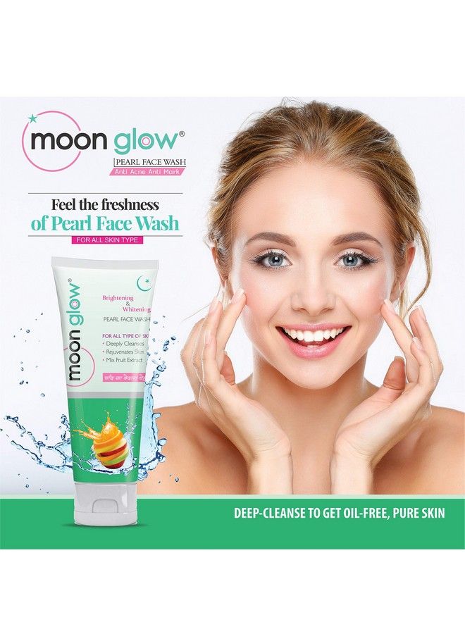 Moon Glow Pearl Face Wash For Acne Dark Circles Pimples Black Spots Stretch Marks Antiaging And Fairness Face Wash (2 X 60G). - Image 4