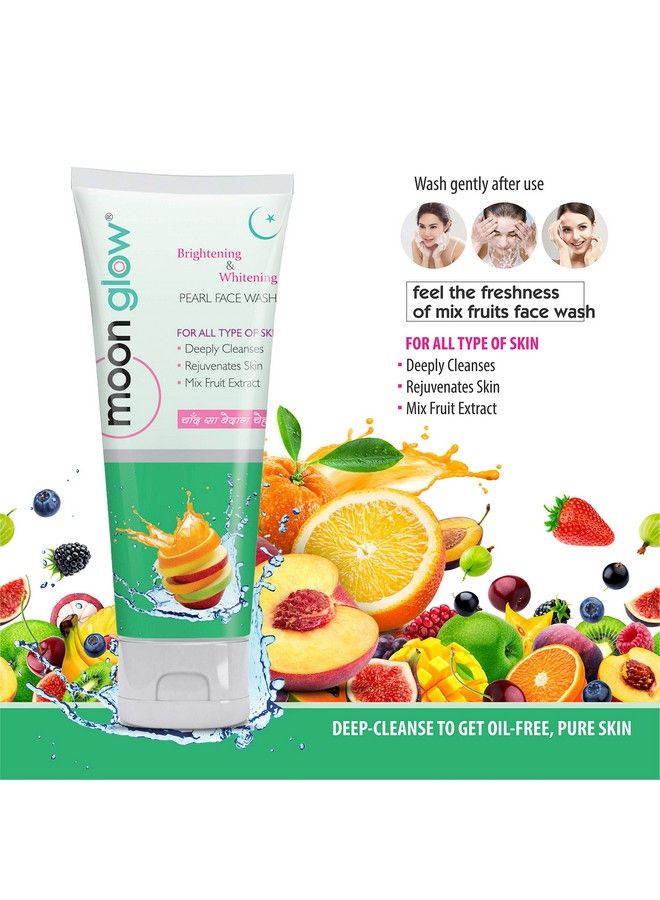 Moon Glow Pearl Face Wash For Acne Dark Circles Pimples Black Spots Stretch Marks Antiaging And Fairness Face Wash (2 X 60G). - Image 5