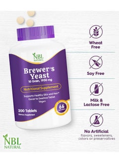 NBL Natural Brewer's Yeast 1950 Mg- 200 Tablets  - Image 4