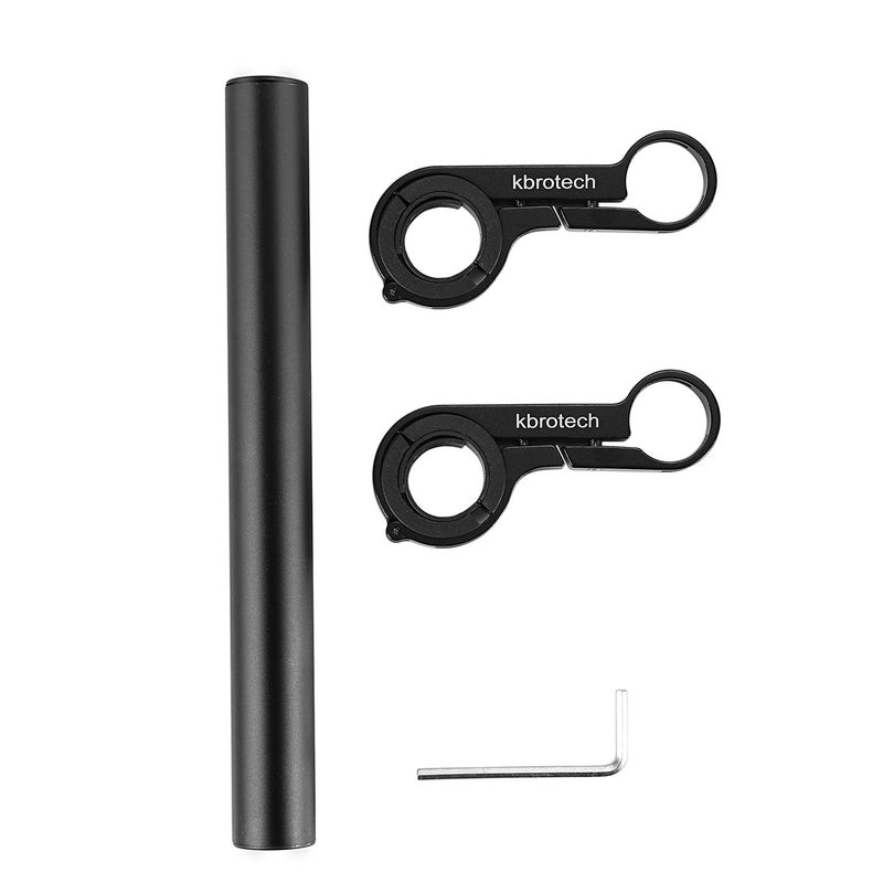 Kbrotech Bike Handlebar Extender Double Handlebar Extension Carbon Fiber Mount Holder With Aluminum Alloy Bracket Space Saver (Alloy Dblack) - Image 5