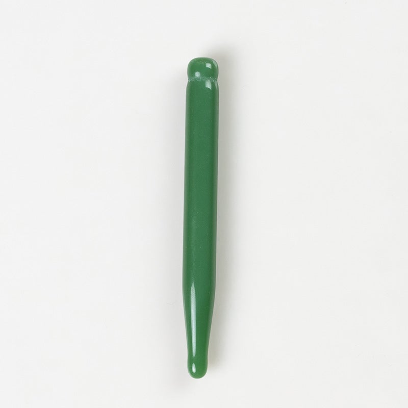 Loquat Green Jade Gua Sha Massage Stick for Facial and Full Body Care Green Pen shape