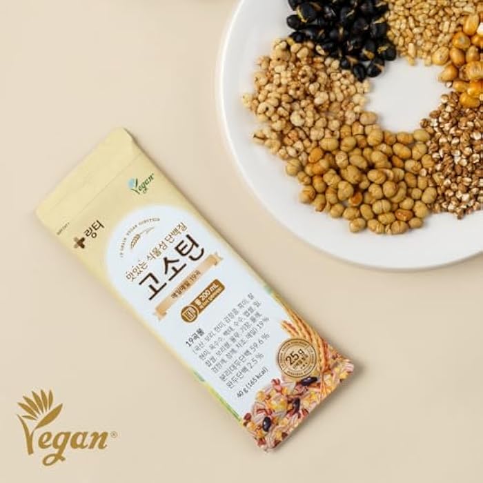 Lingtea Doctor Developed Gosotein Protein Mix | 19 Grain Vegan Protein | 25g Protein | Easy to Digest | Essential Vitamins | 9 Essential Amino Acids | Muscle Recovery | Roasted Grain Flavor | 7 Count - Image 2