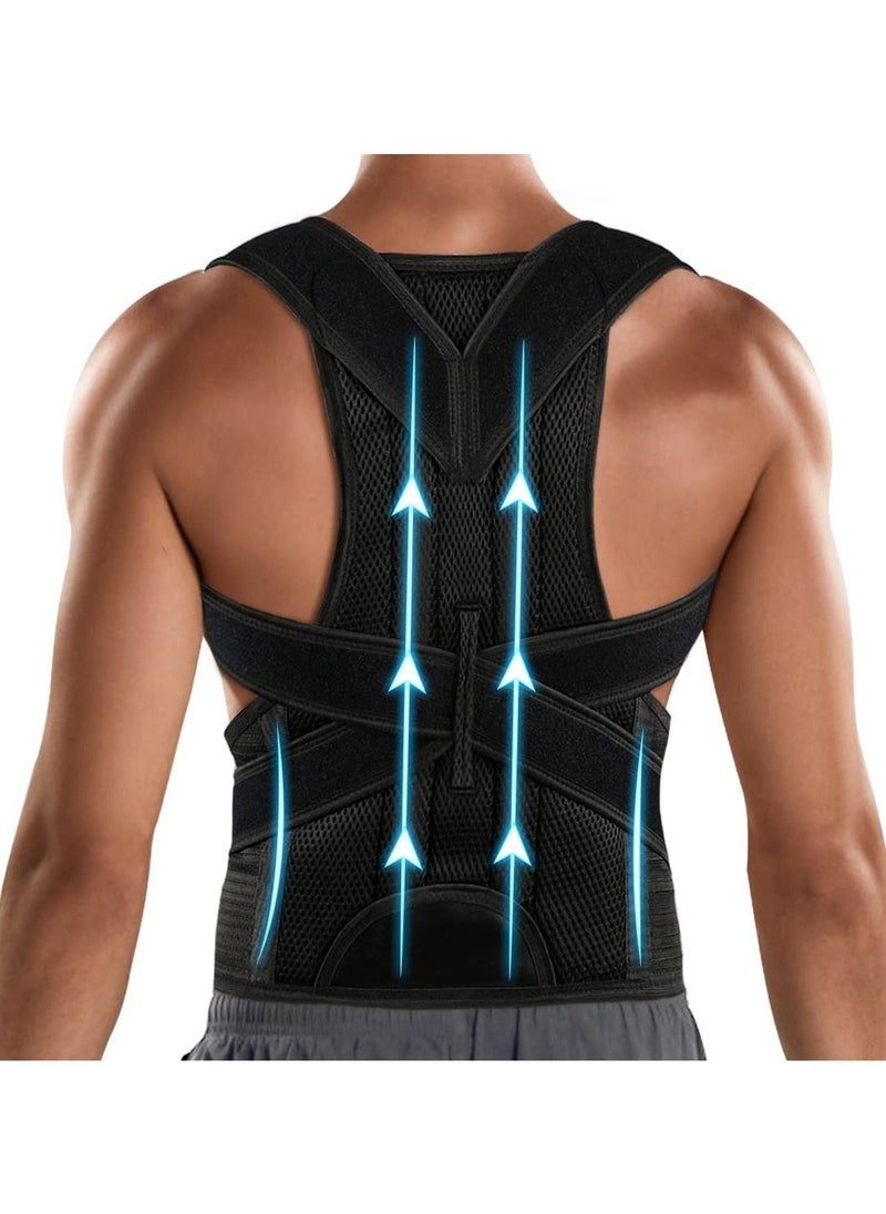 Generic Posture Corrector for Men&Women, Back Brace for Back Lumbar Support and Upright Back  Breathable Back Straightener Posture Improve and Neck Shoulders Pain Relieve, Large ( Waist 36 - 41Inch )  - Image 1