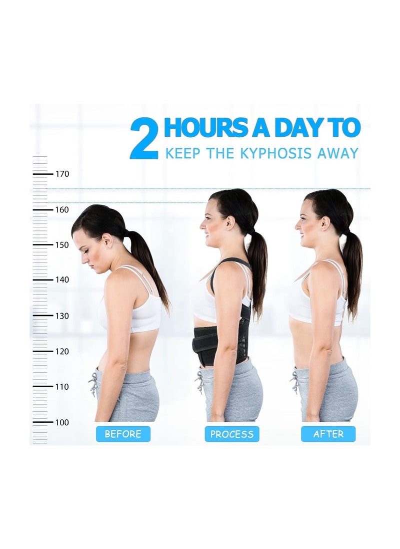 Generic Posture Corrector for Men&Women, Back Brace for Back Lumbar Support and Upright Back  Breathable Back Straightener Posture Improve and Neck Shoulders Pain Relieve, Large ( Waist 36 - 41Inch )  - Image 2