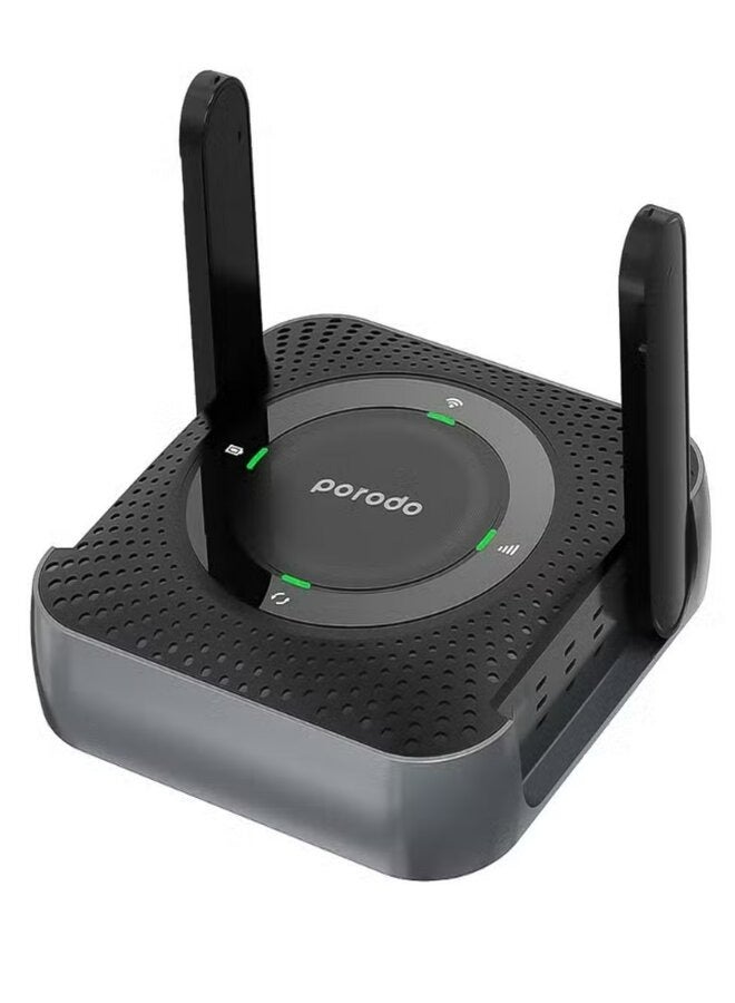 بورودو راوتر لاسلكي محمول 3G/4G، جهاز Porodo CPE MiFi المحمول - أسود/رمادي - Image 2