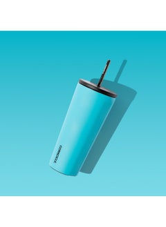 CORKCICLE Corkcicle Capri Blue Cold Cup Insulated Tumbler with Straw, 710ml (Capri Blue)  - Image 5